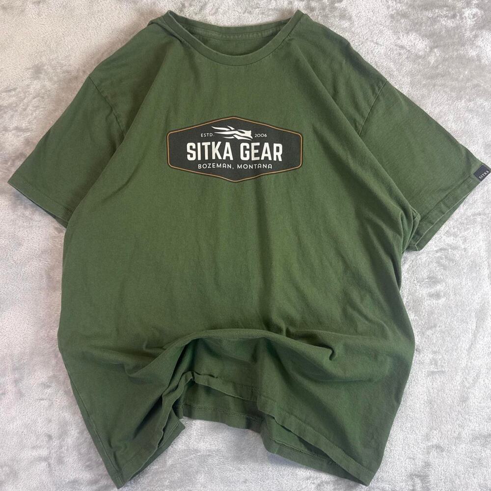 Sitka Gear Bozeman Montana Hunting Outdoors Logo T Shirt XL Green